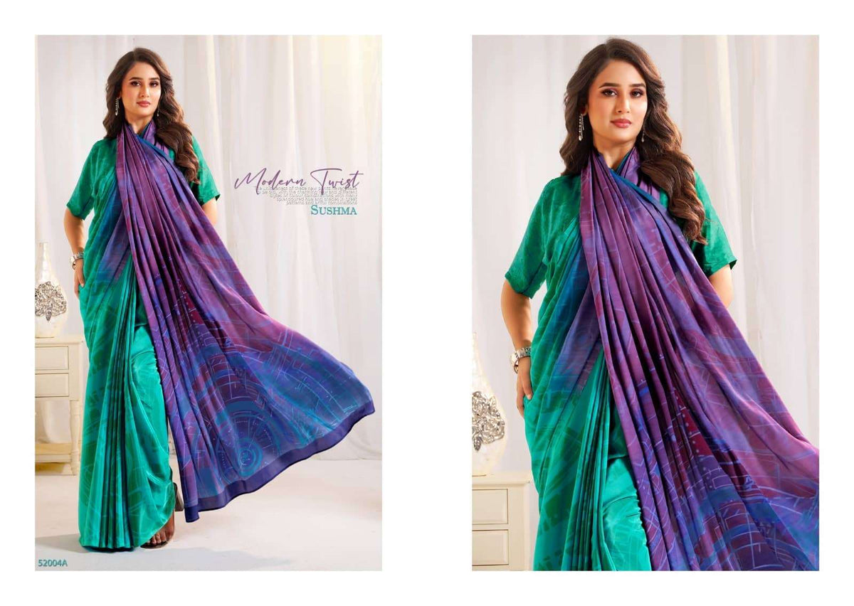 Sushma Classy Classics Digital Party Wear Saree Collection - Amrah Wholesale