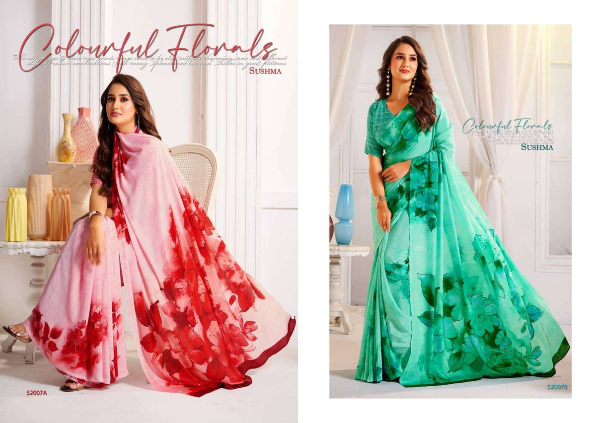 Sushma Classy Classics Digital Party Wear Saree Collection - Amrah Wholesale