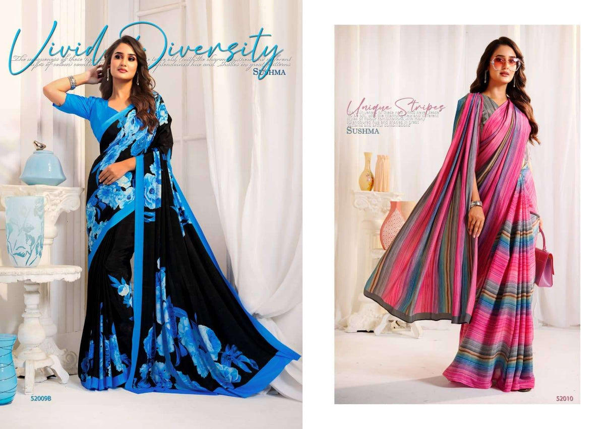 Sushma Classy Classics Digital Party Wear Saree Collection - Amrah Wholesale