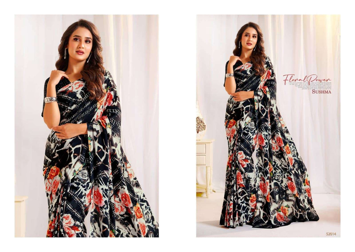 Sushma Classy Classics Digital Party Wear Saree Collection - Amrah Wholesale