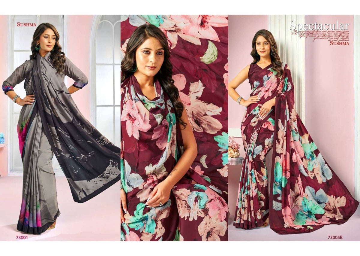 Sushma Classy Classics Digital Party Wear Saree Collection - Amrah Wholesale