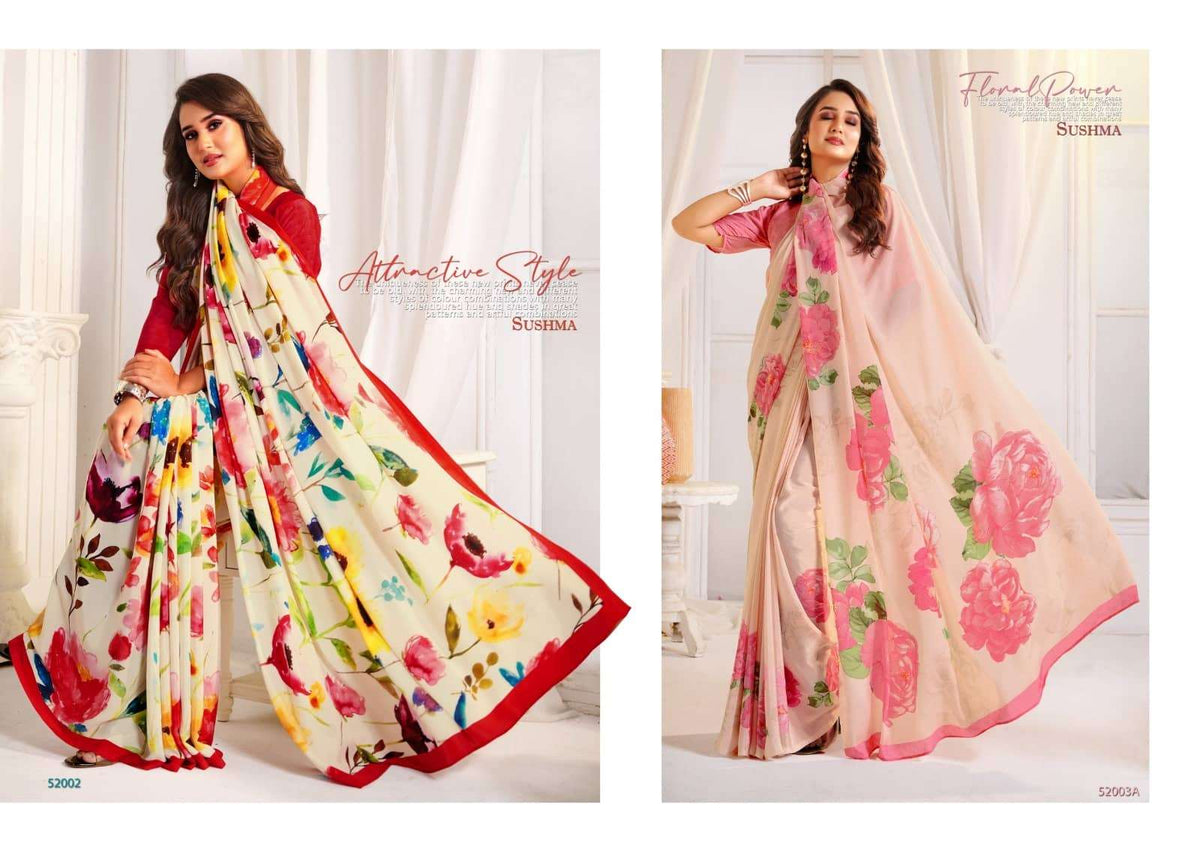 Sushma Classy Classics Digital Party Wear Saree Collection - Amrah Wholesale