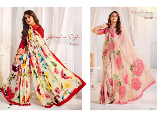 Sushma Classy Classics Digital Party Wear Saree Collection - Amrah Wholesale