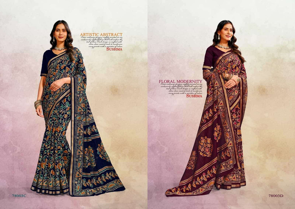Sushma Cotton Crafts Printed Cotton Saree Collection