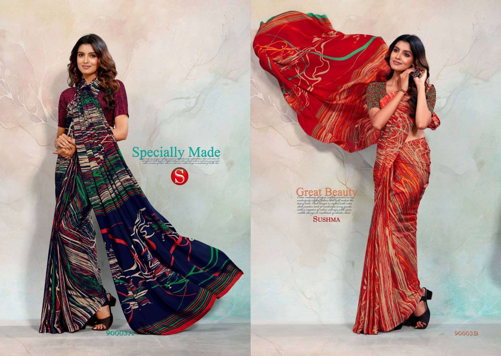 Sushma Crape Culture Classico Crape Daily Wear Saree Collection