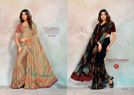 Sushma Crape Culture Classico Crape Daily Wear Saree Collection