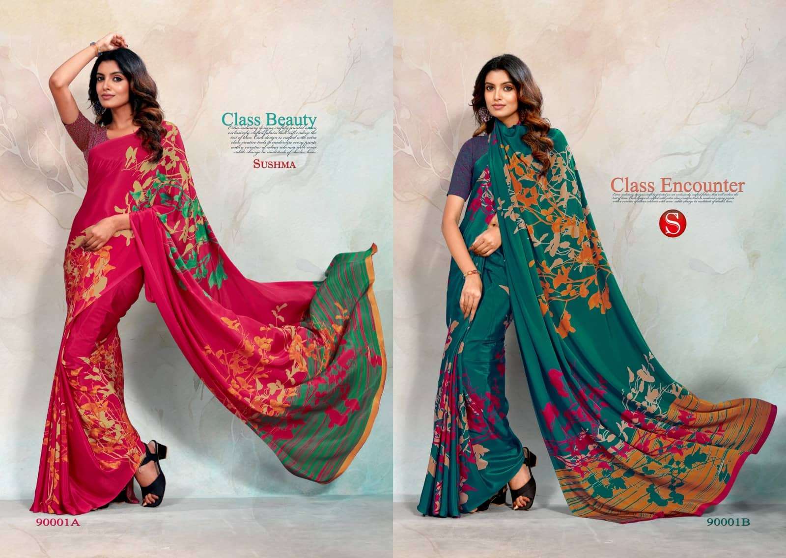 Sushma Crape Culture Classico Crape Daily Wear Saree Collection