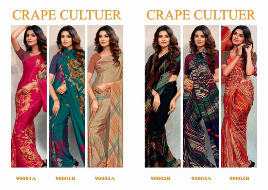 Sushma Crape Culture Classico Crape Daily Wear Saree Collection