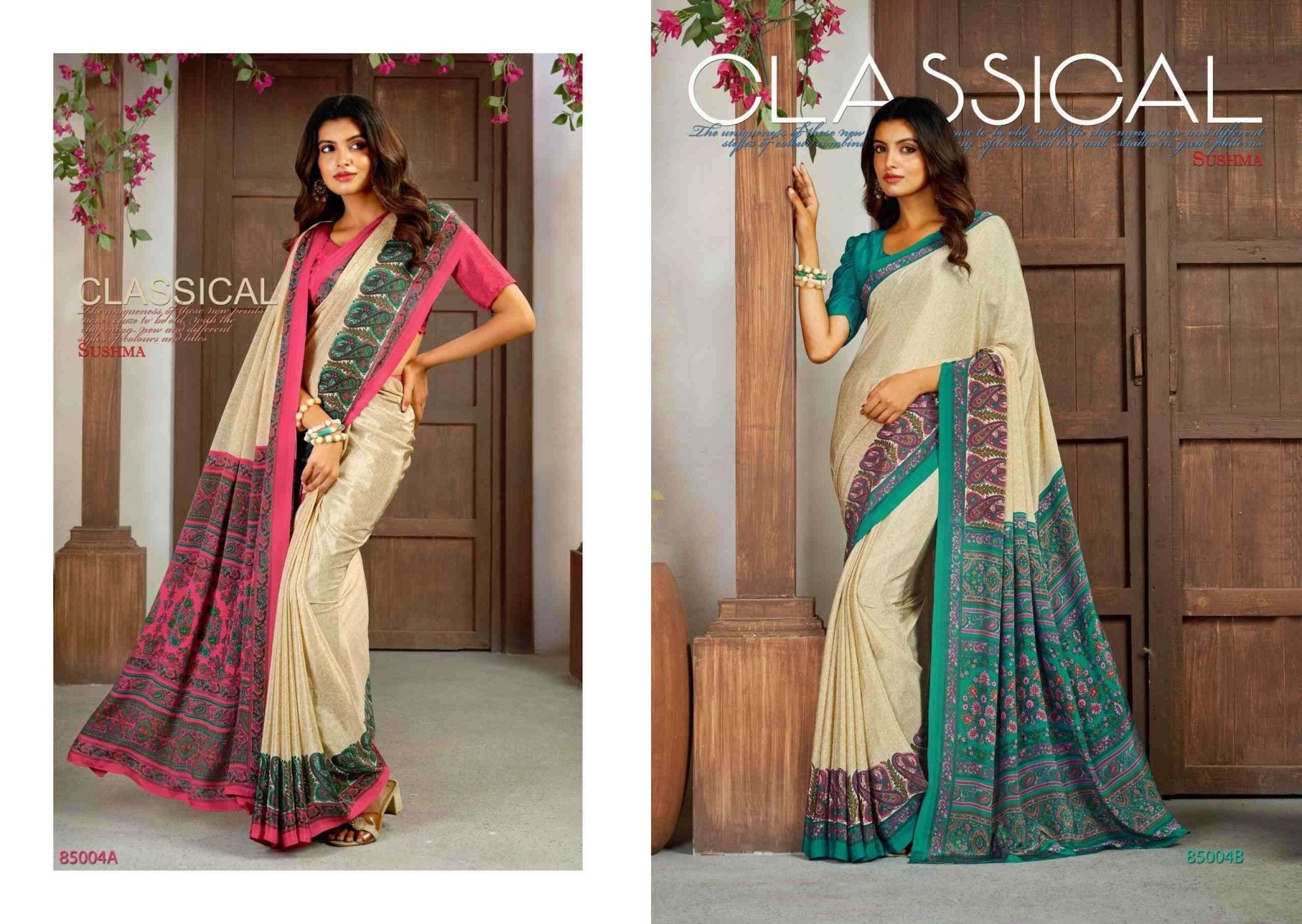 Sushma Credible Printed Crepe Saree Collection - Amrah Wholesale