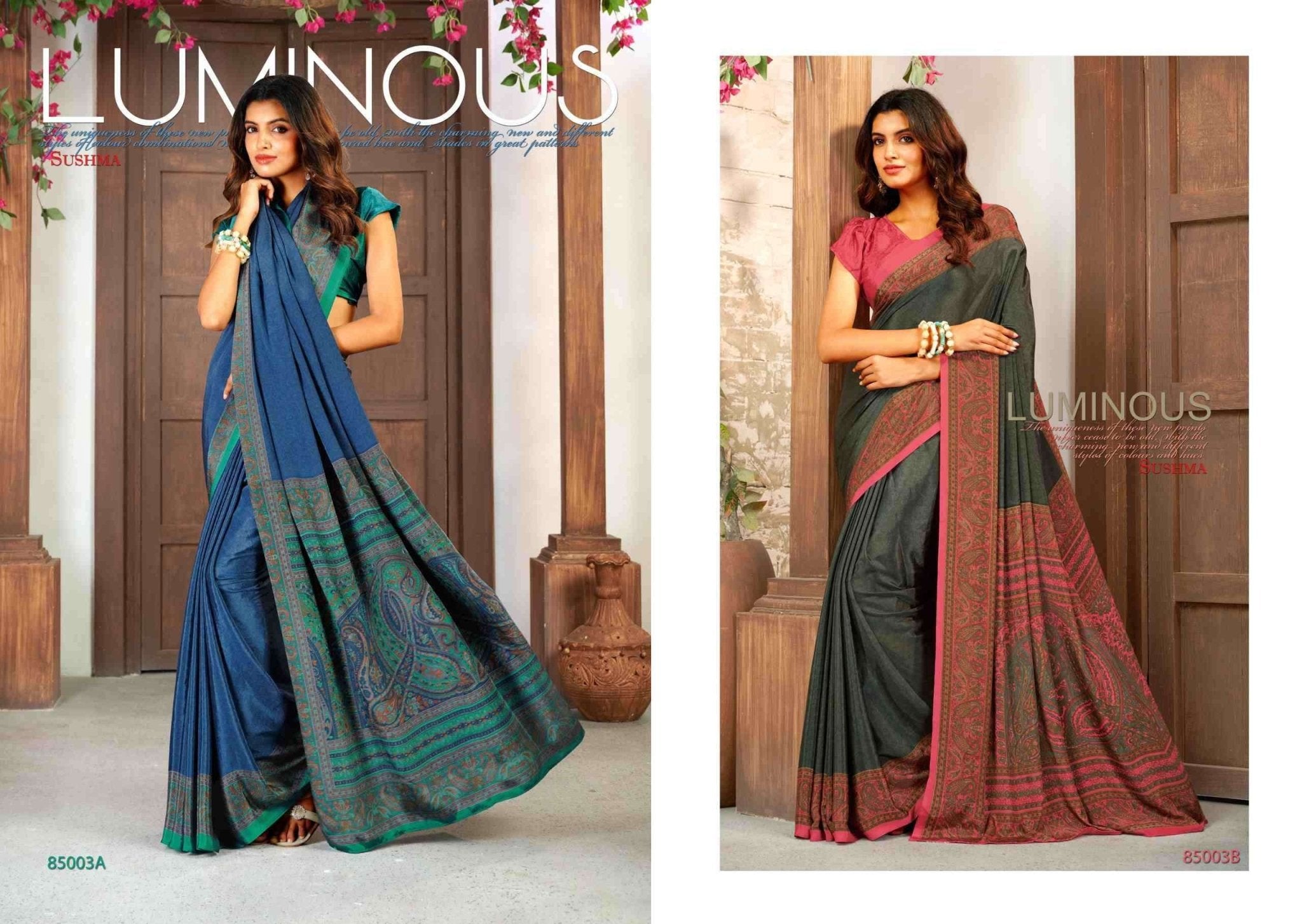 Sushma Credible Printed Crepe Saree Collection - Amrah Wholesale