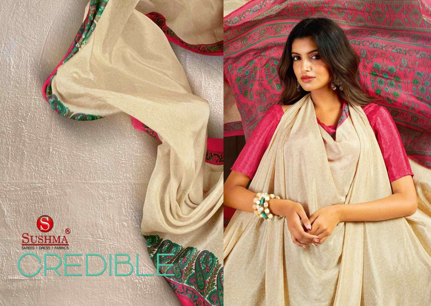 Sushma Credible Printed Crepe Saree Collection - Amrah Wholesale