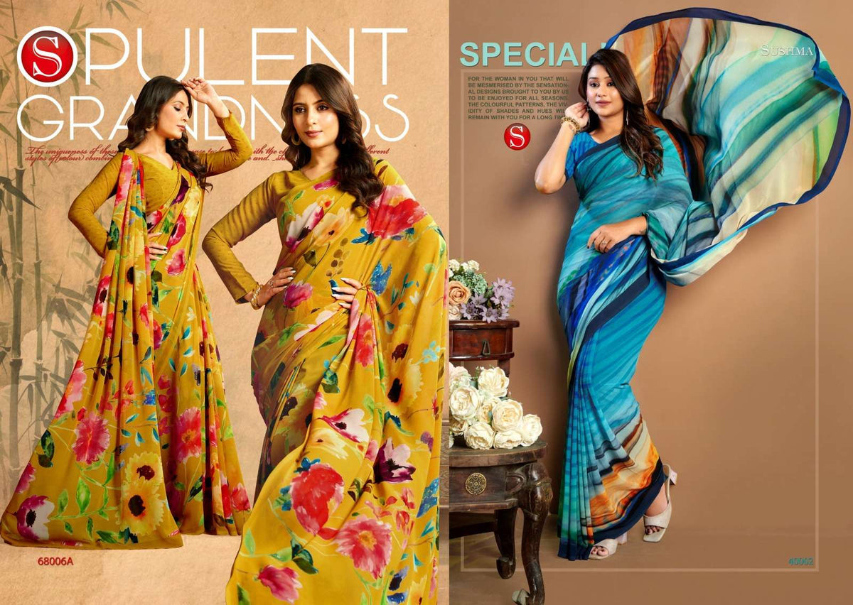 Sushma Dazzle Classics Digital Saree Wholesale Collection - Amrah Wholesale