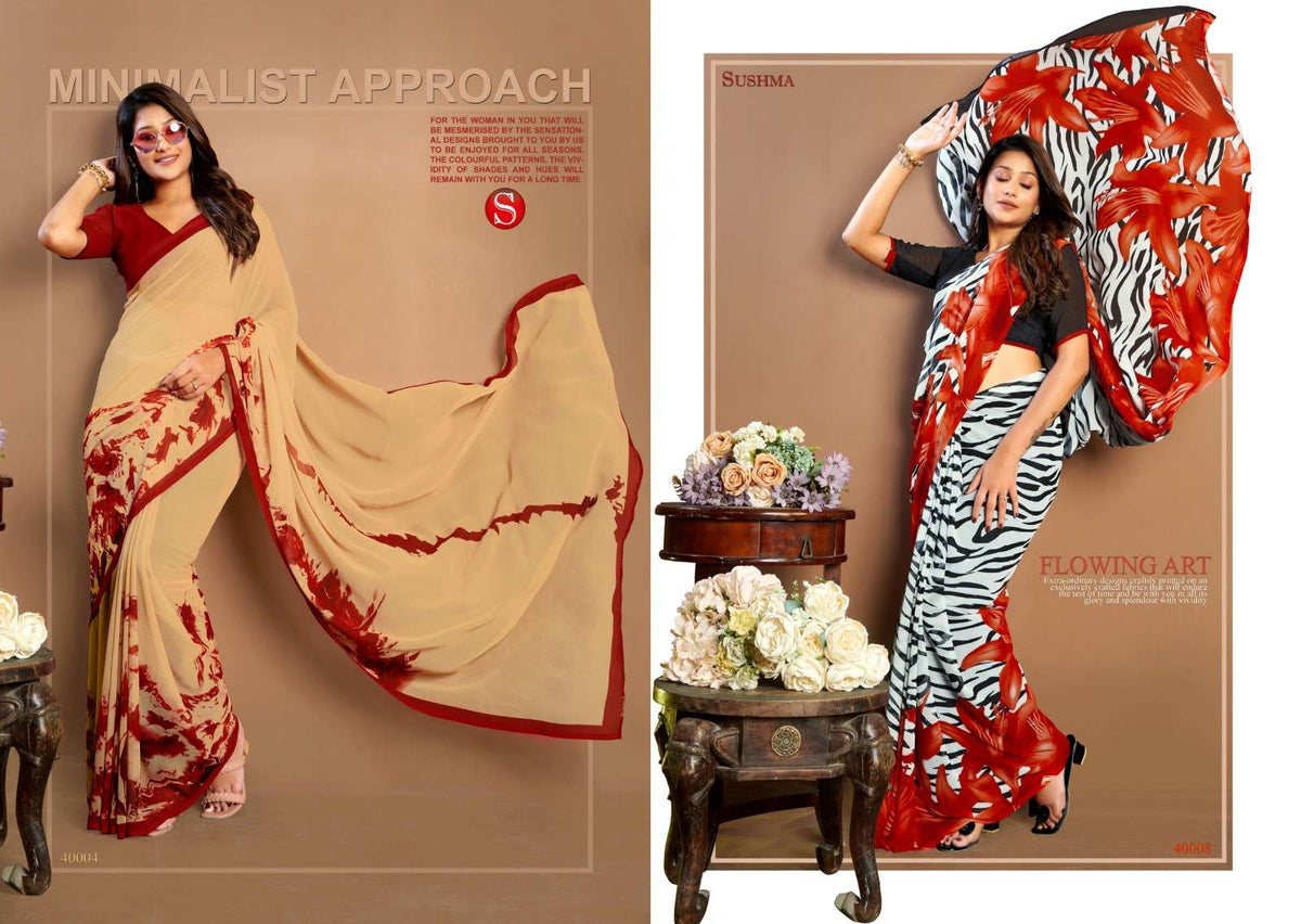 Sushma Dazzle Classics Digital Saree Wholesale Collection - Amrah Wholesale