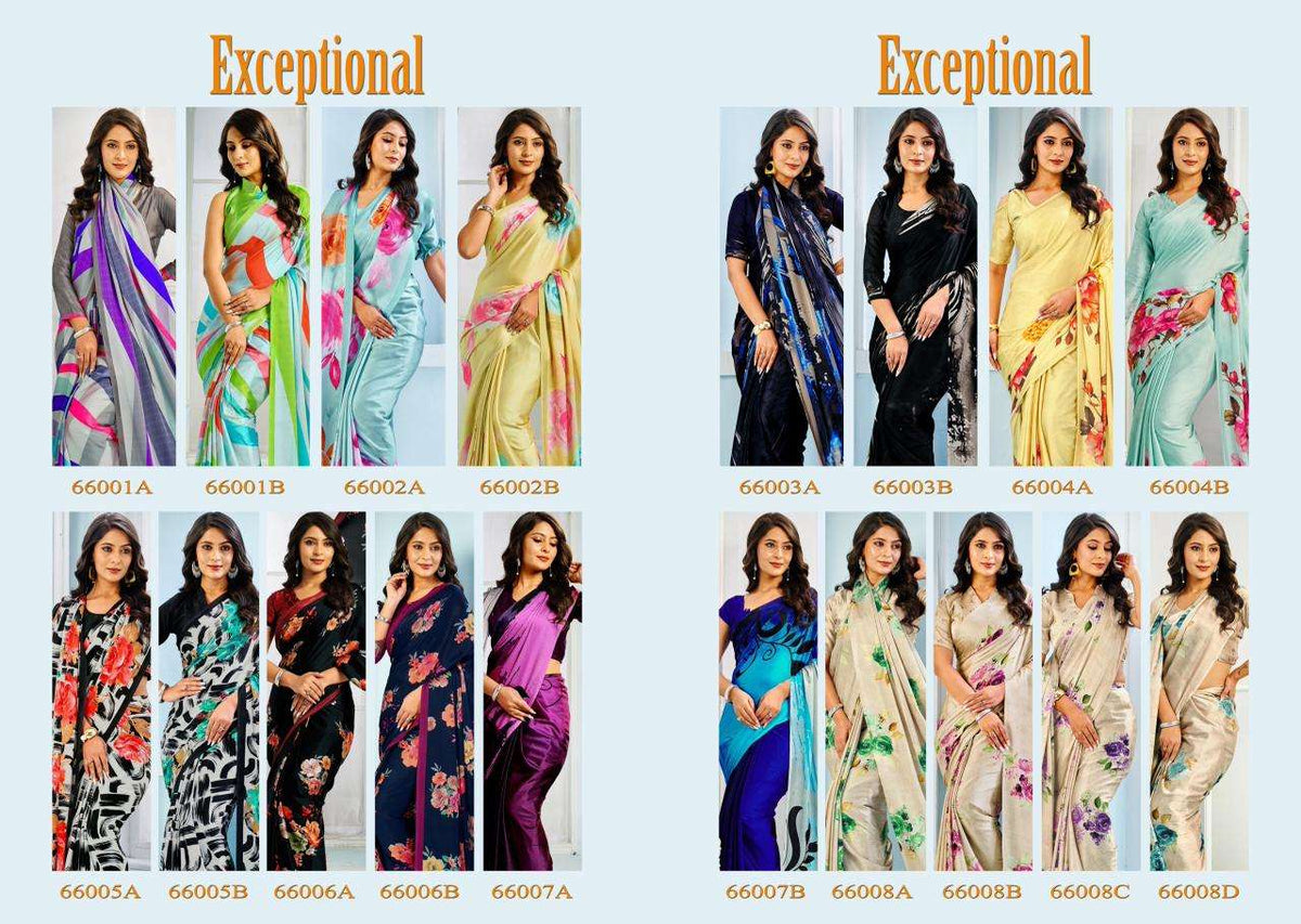 Sushma Exceptional Digital Print Satin Saree Wholesale Collection - Amrah Wholesale