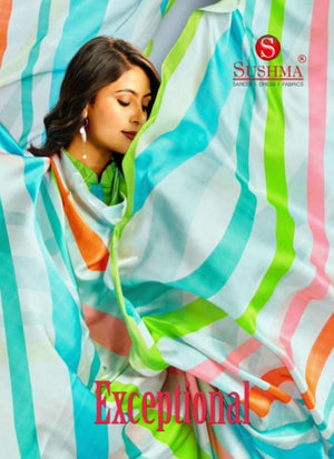 Sushma Exceptional Digital Print Satin Saree Wholesale Collection - Amrah Wholesale