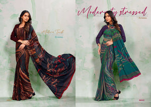 Sushma Gloria Vol 2 Georgette Satin Zari Saree Collection - Amrah Wholesale