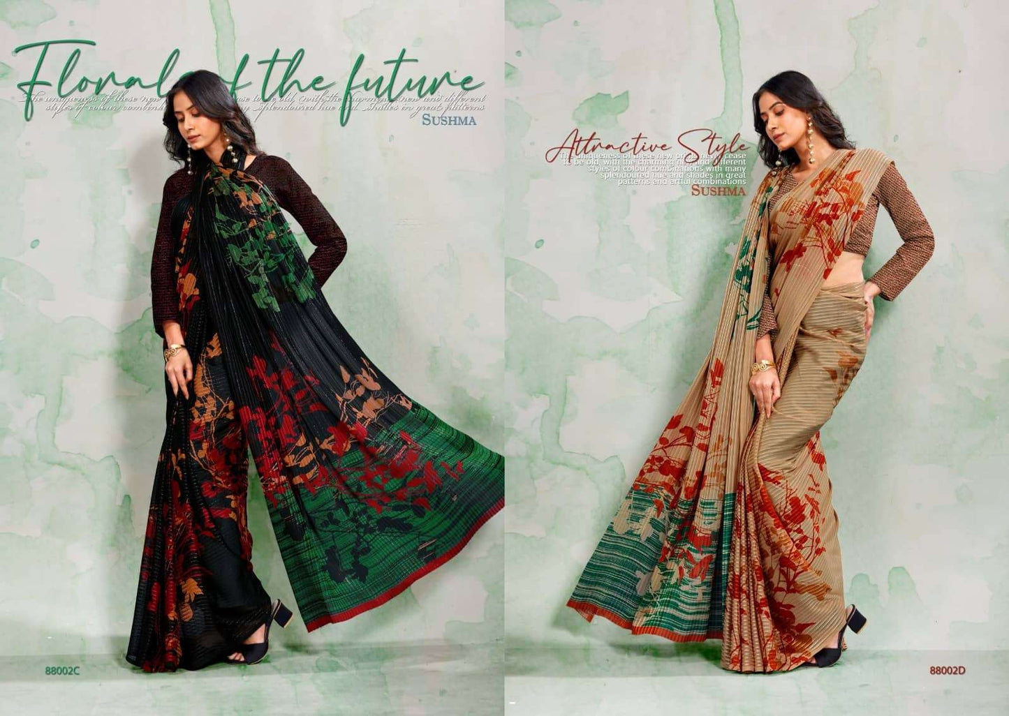 Sushma Gloria Vol 2 Georgette Satin Zari Saree Collection