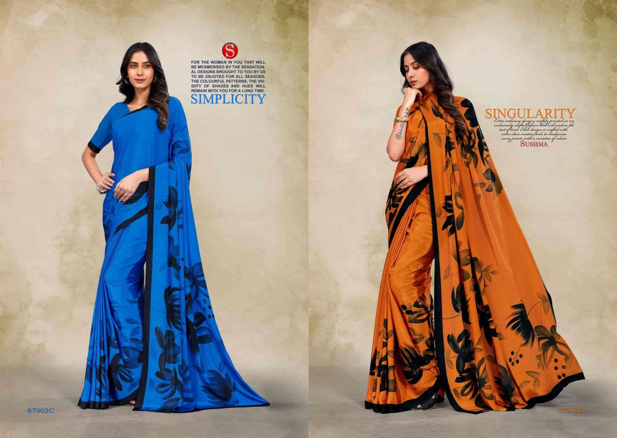 Sushma Luxury Fashion Crape Fancy Saree - Amrah Wholesale