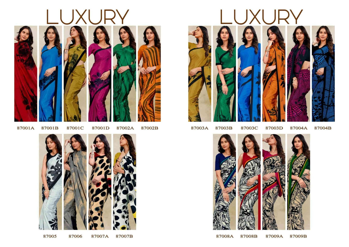 Sushma Luxury Fashion Crape Fancy Saree - Amrah Wholesale