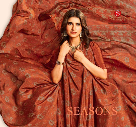 Sushma Seasons Printed Crape Saree Wholesale Collection - Amrah Wholesale