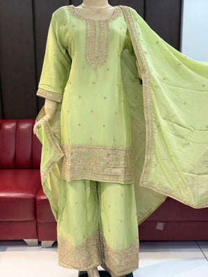 SW 1947 Premium Chinon Beads Worked Pakistani Suit Collection