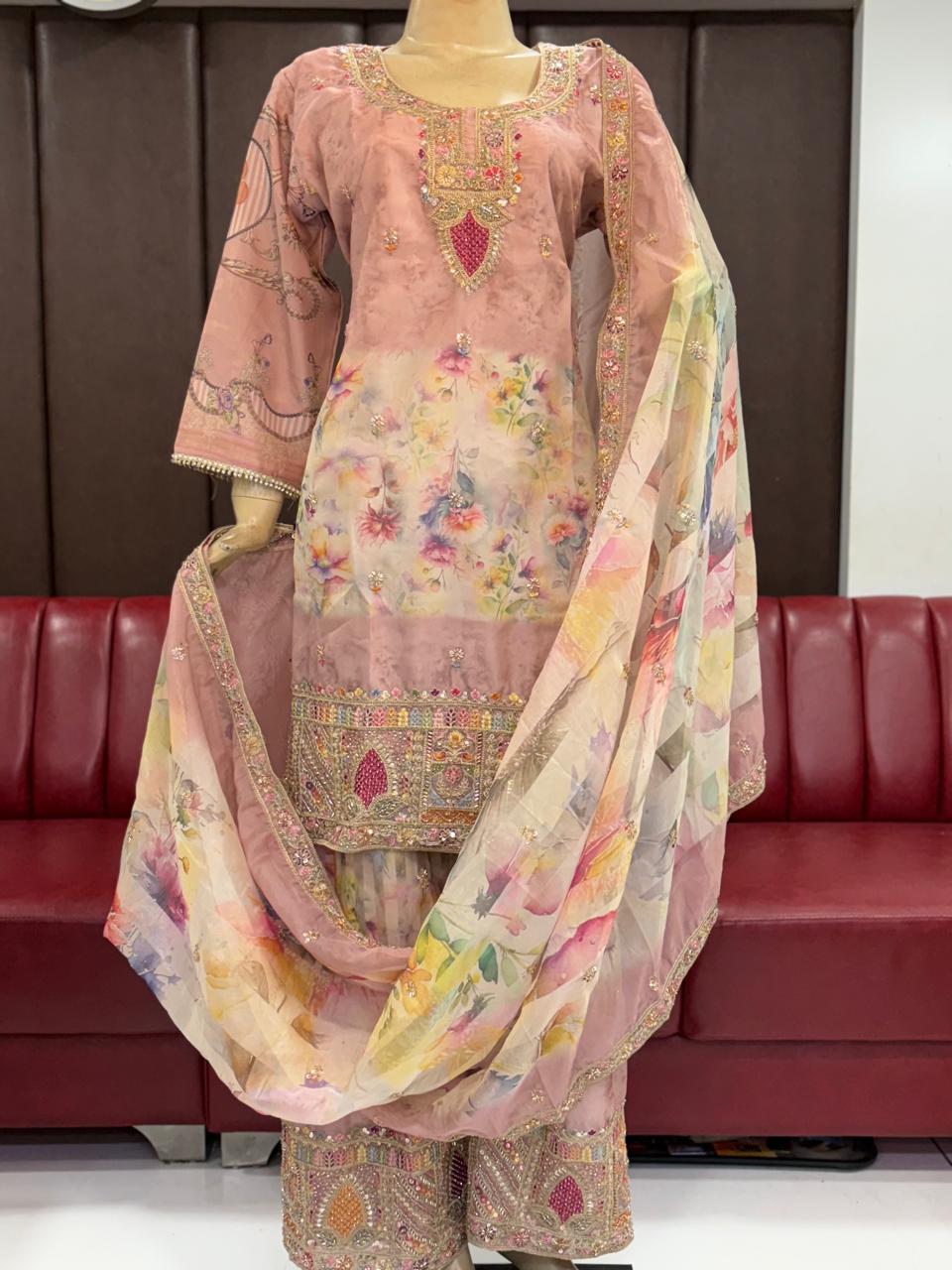 Amrah Wholesale Sw 1948 Rasmalai Beads Work Salwar Suit Set