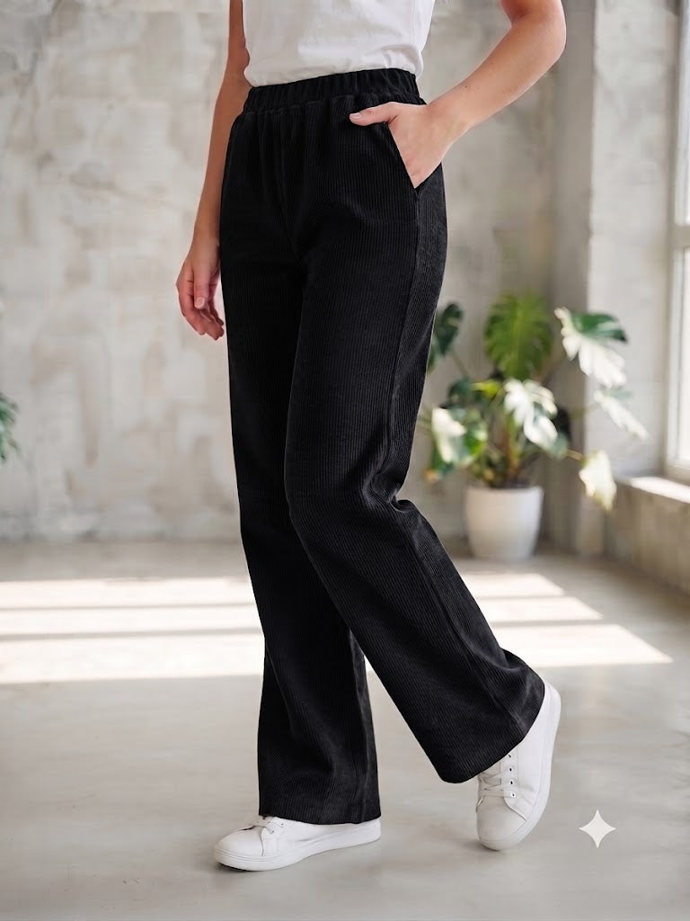 Swara Laddies Bottom Vol 6 Corduroy Loose Straight Bottom Wear