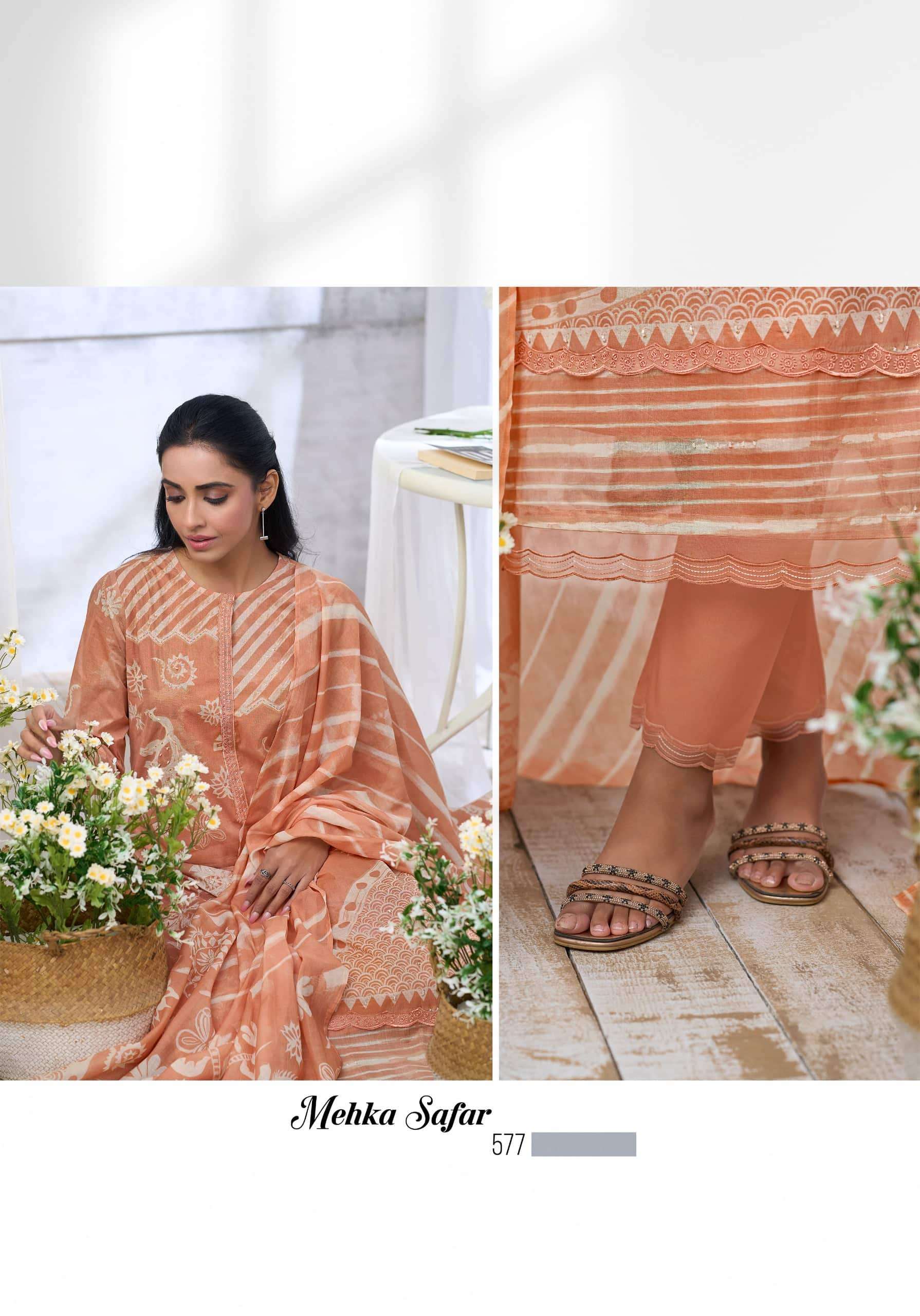 T And M Designer Mehka Safar Dress Material Wholesale Catalogue - Amrah Wholesale