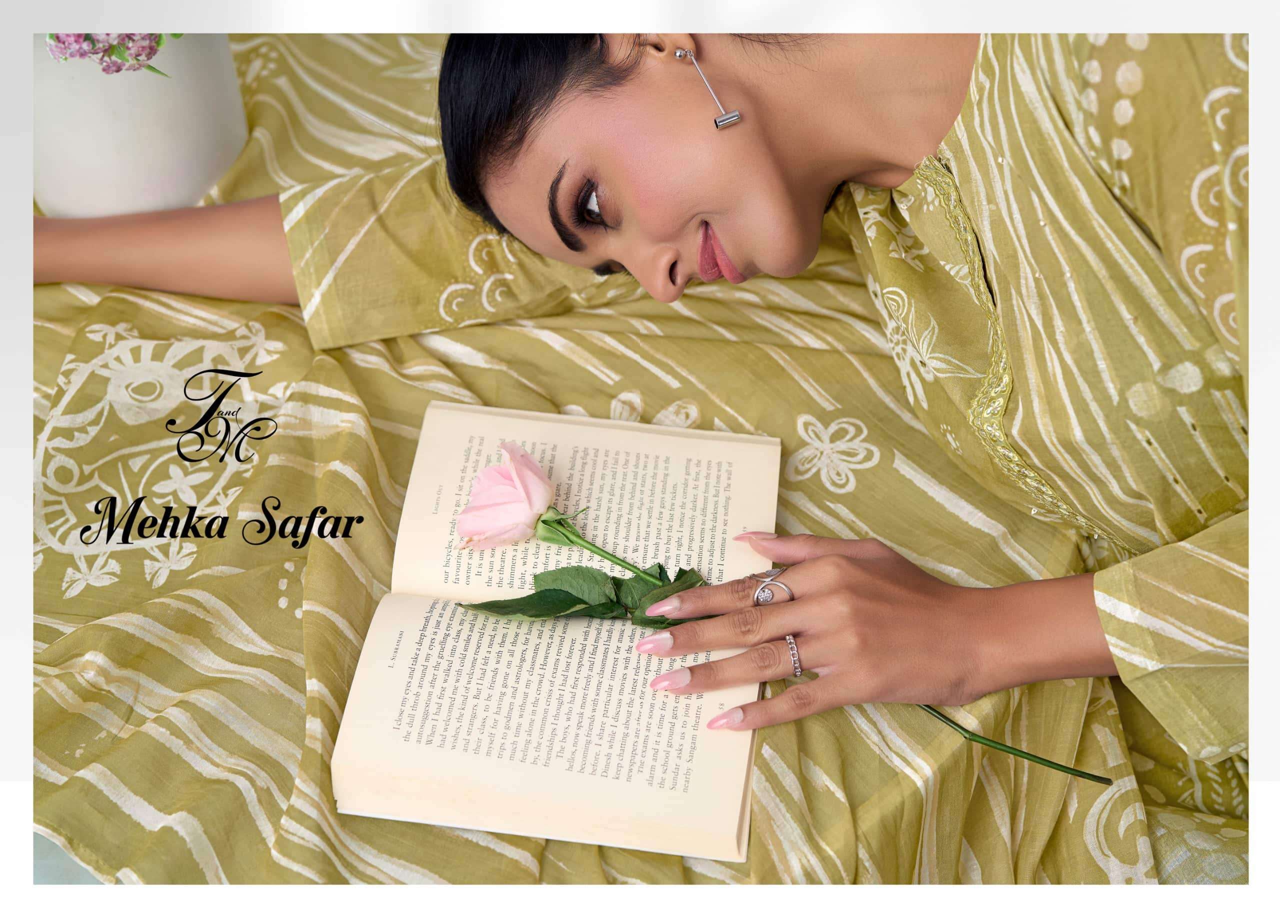 T And M Designer Mehka Safar Dress Material Wholesale Catalogue - Amrah Wholesale