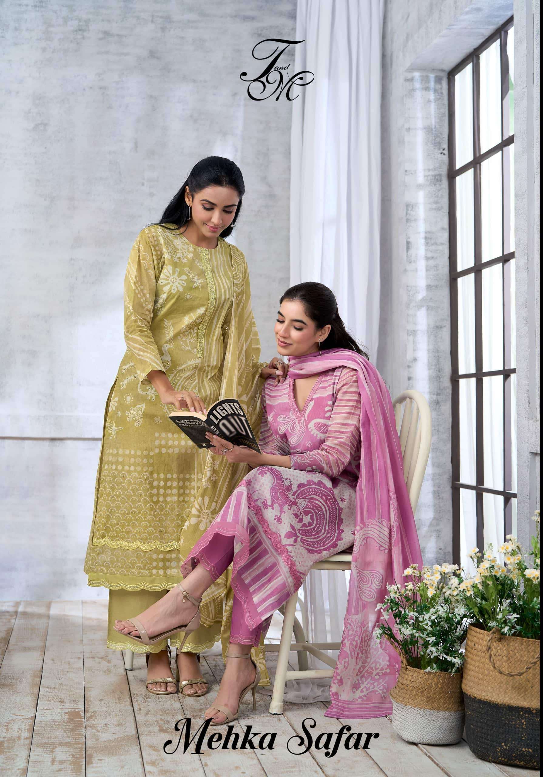 T And M Designer Mehka Safar Dress Material Wholesale Catalogue - Amrah Wholesale