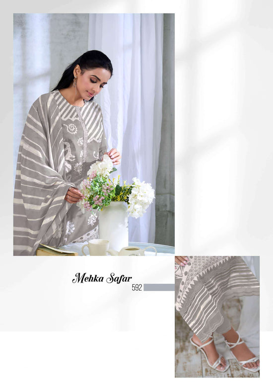 T And M Designer Mehka Safar Dress Material Wholesale Catalogue - Amrah Wholesale