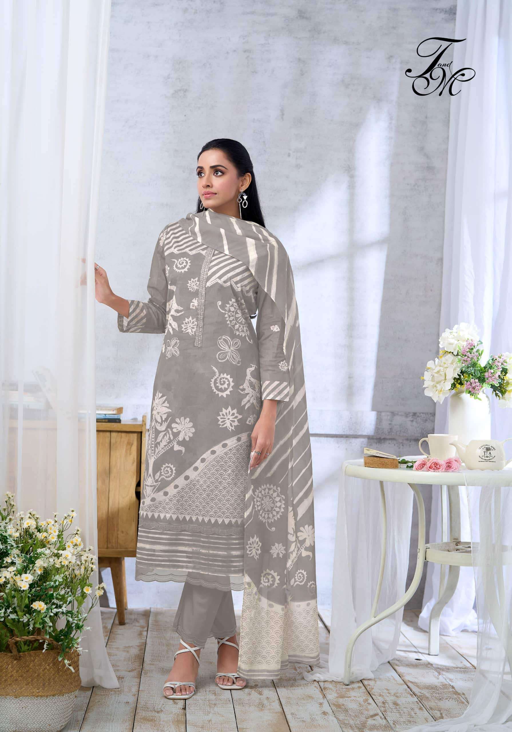 T And M Designer Mehka Safar Dress Material Wholesale Catalogue - Amrah Wholesale
