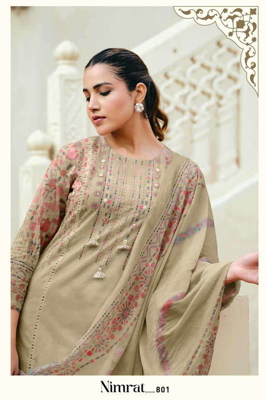 T And M Designer Nimrat Organdy Dress Material Wholesale - Amrah Wholesale