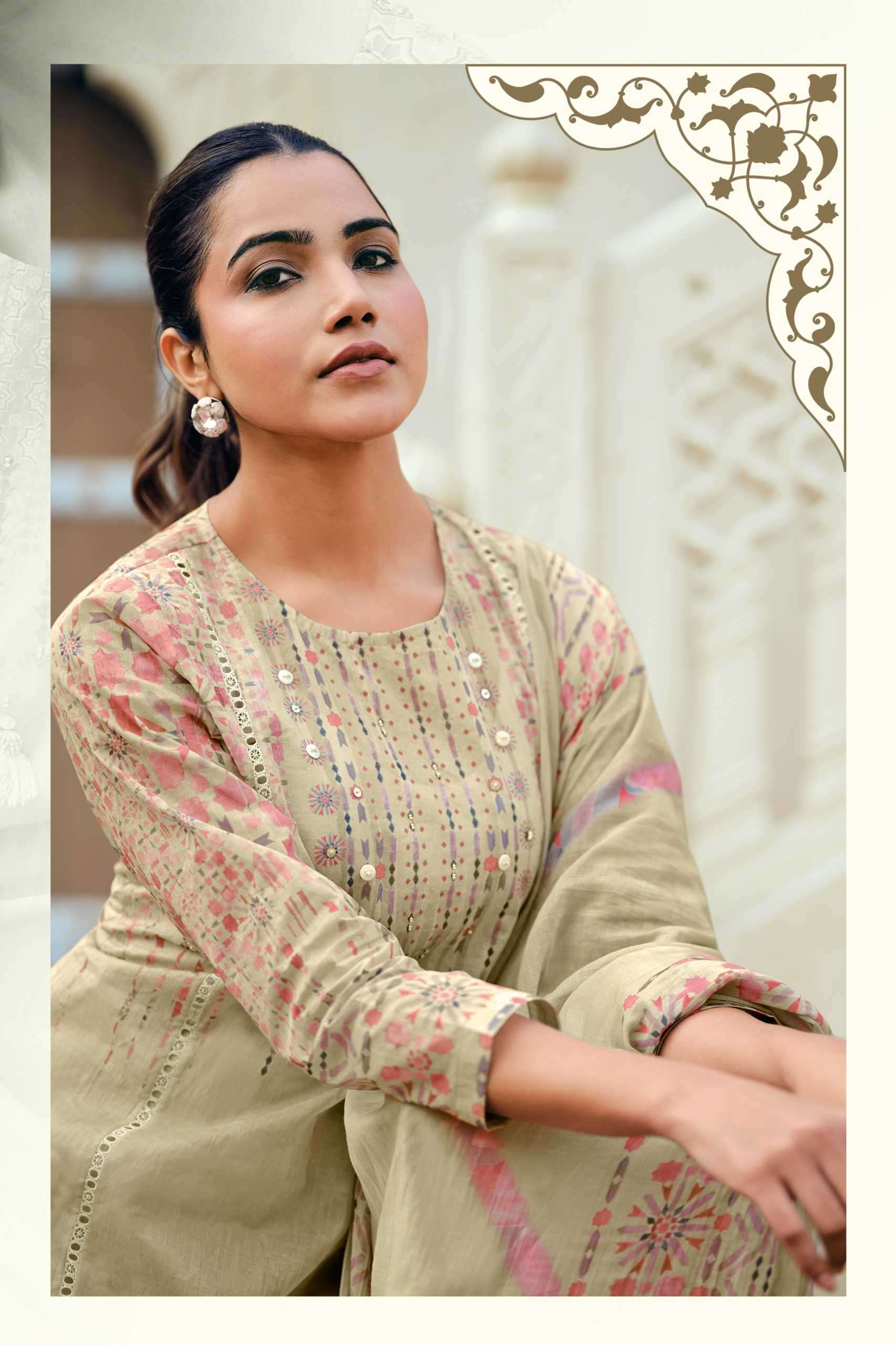 T And M Designer Nimrat Organdy Dress Material Wholesale - Amrah Wholesale