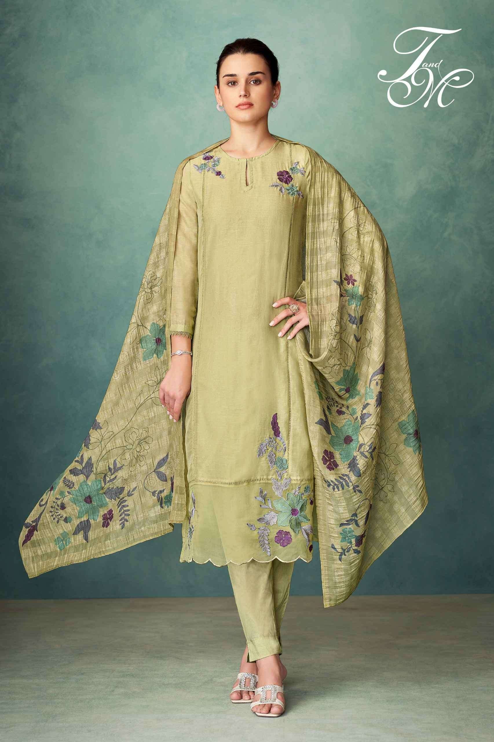 T And M Designer Satakshi Linen Dress Material Wholesale - Amrah Wholesale