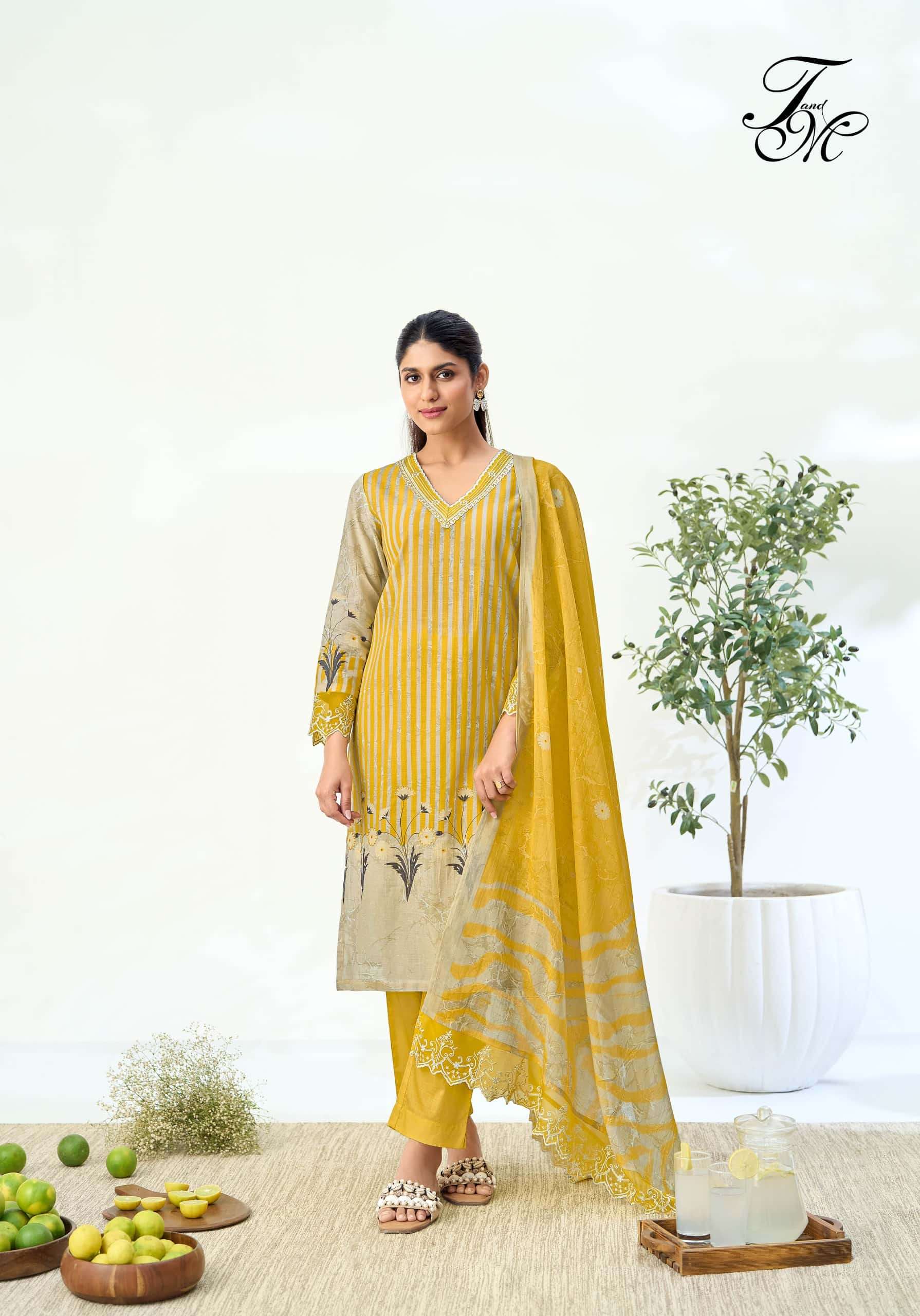T And M Designer Sunheri Dhoop - Amrah Wholesale