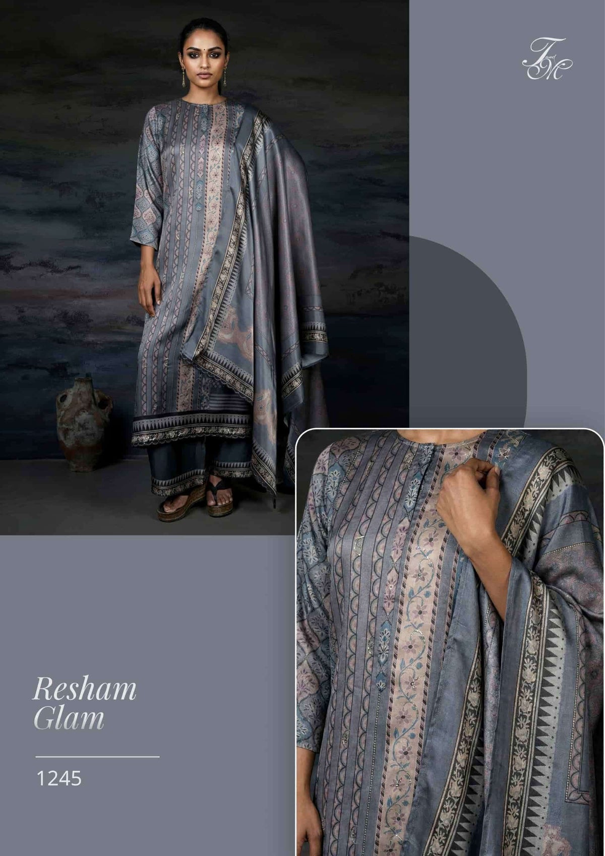 T And M Designer Resham Glam