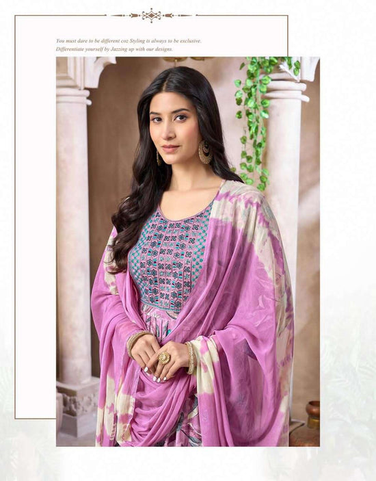 Taniksh Sadhika Vol 8 Rayon Embroidered Kurti Pant Dupatta Set - Amrah Wholesale