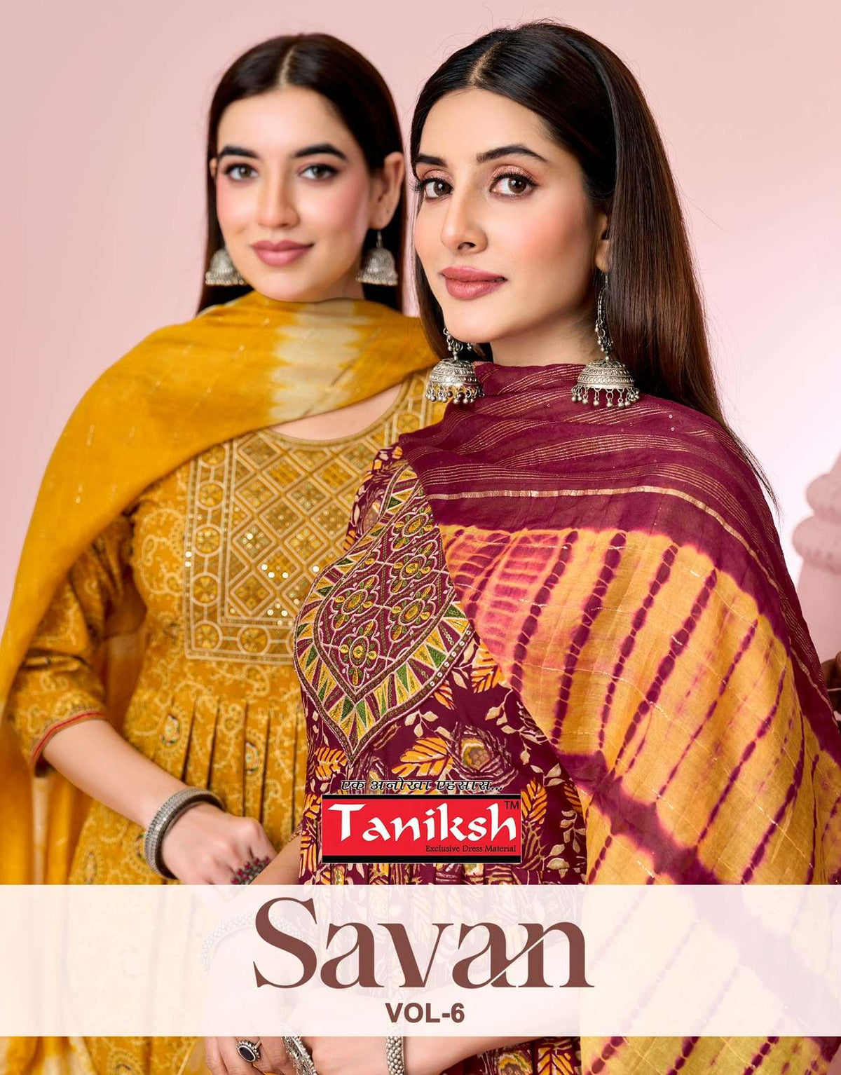 Taniksh Savan Vol 6 Poly Viscose Foil Print Kurti Pant Dupatta Set