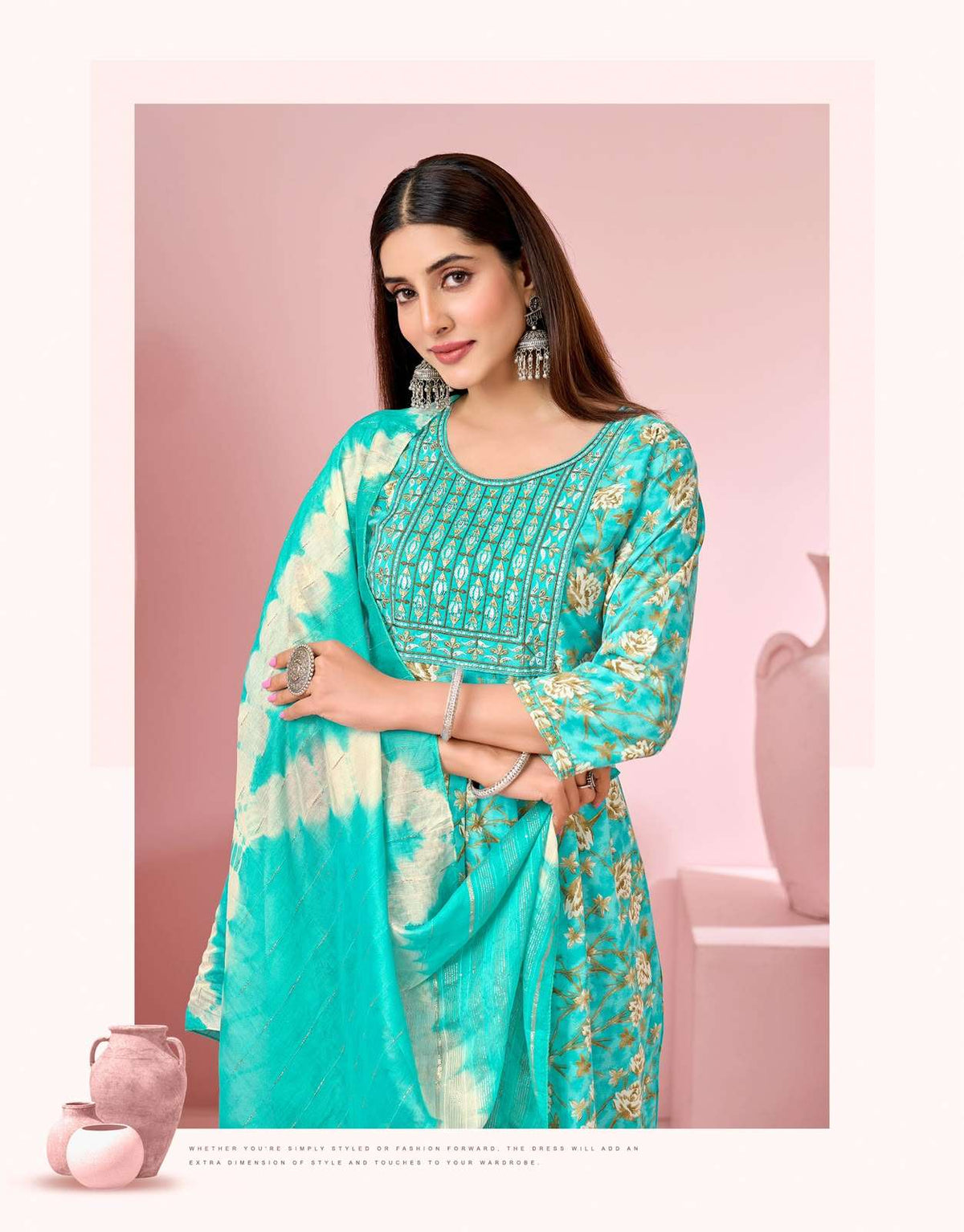 Taniksh Savan Vol 6 Poly Viscose Foil Print Kurti Pant Dupatta Set