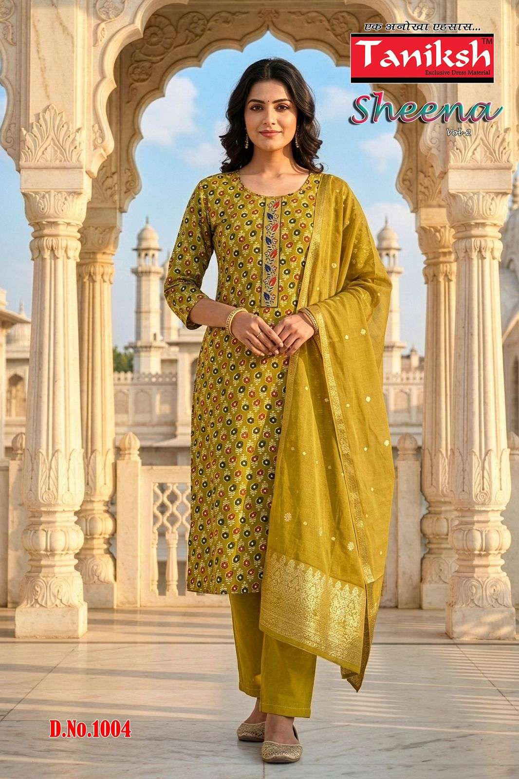 Taniksh Sheena Vol 2 Rayon Kurti Pant Dupatta Set - Amrah Wholesale