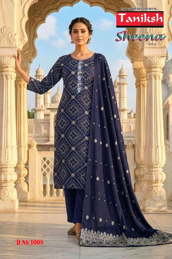 Taniksh Sheena Vol 2 Rayon Kurti Pant Dupatta Set - Amrah Wholesale