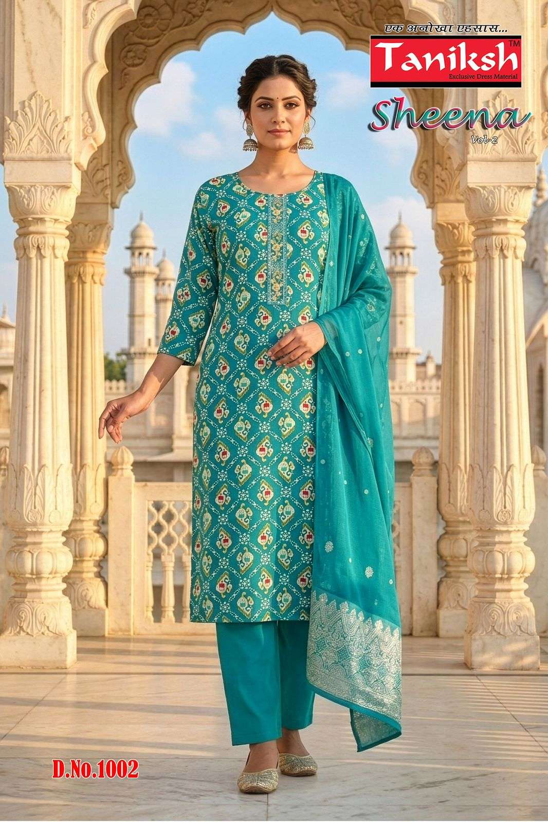 Taniksh Sheena Vol 2 Rayon Kurti Pant Dupatta Set - Amrah Wholesale
