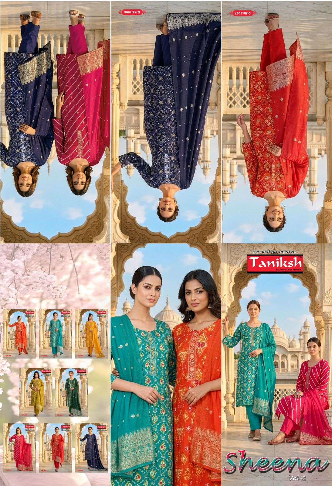 Taniksh Sheena Vol 2 Rayon Kurti Pant Dupatta Set - Amrah Wholesale