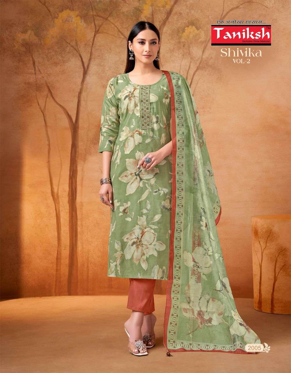 Taniksh Shivika Vol 2 Kurti Pant Dupatta Set - Amrah Wholesale