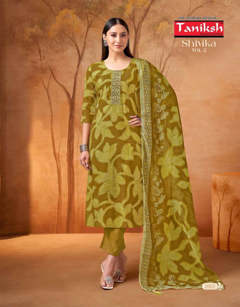 Taniksh Shivika Vol 2 Kurti Pant Dupatta Set - Amrah Wholesale