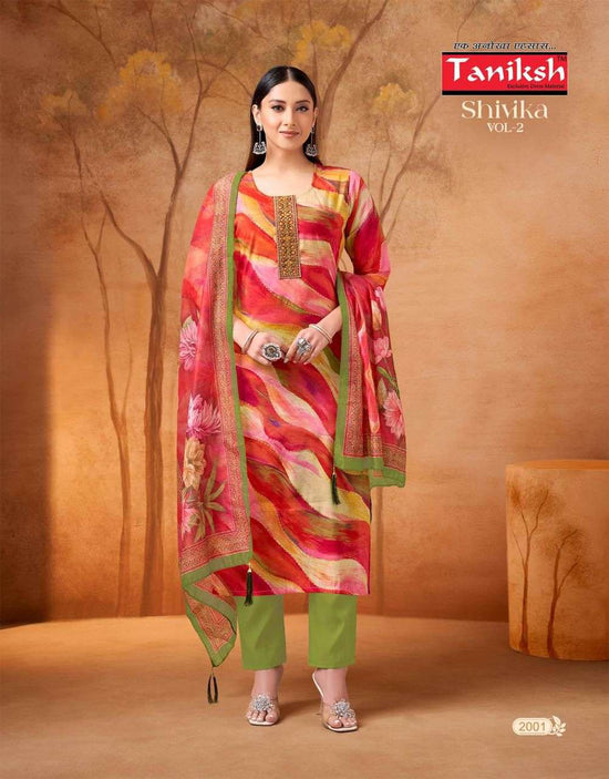 Taniksh Shivika Vol 2 Kurti Pant Dupatta Set - Amrah Wholesale