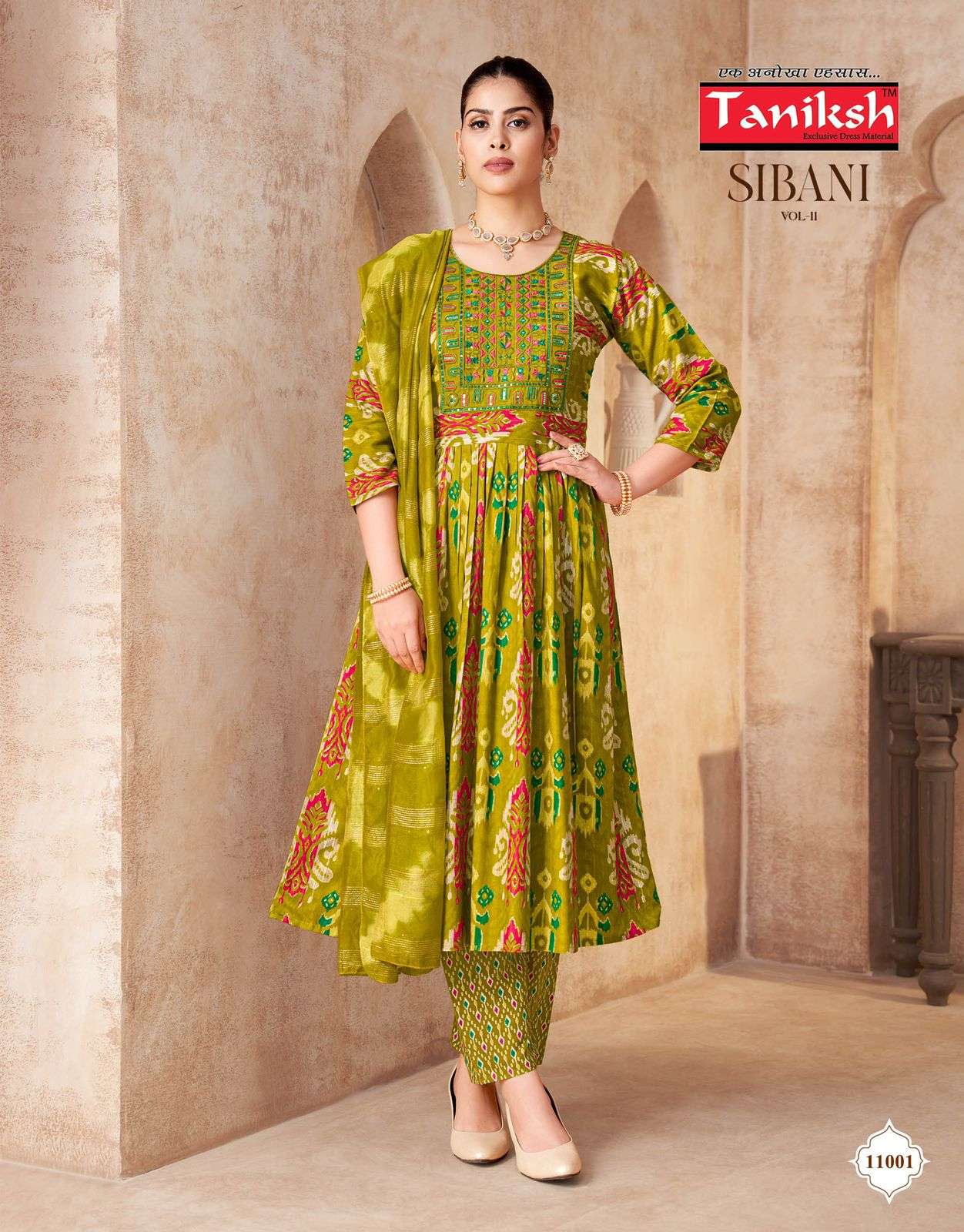 TANIKSH SIBANI VOL-11 Rayon Printed Stitched Anarkali Suit Set - Amrah Wholesale