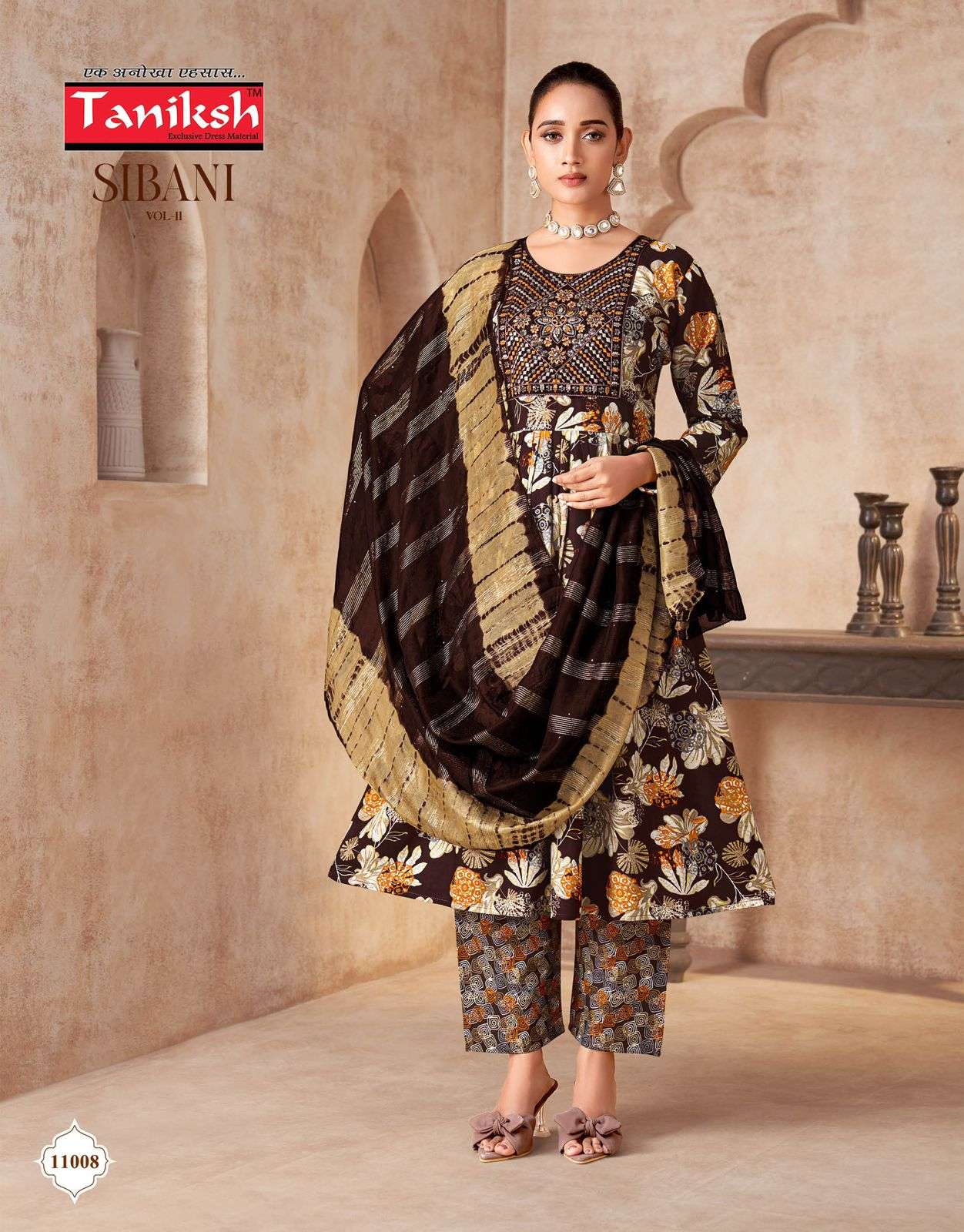 TANIKSH SIBANI VOL-11 Rayon Printed Stitched Anarkali Suit Set - Amrah Wholesale
