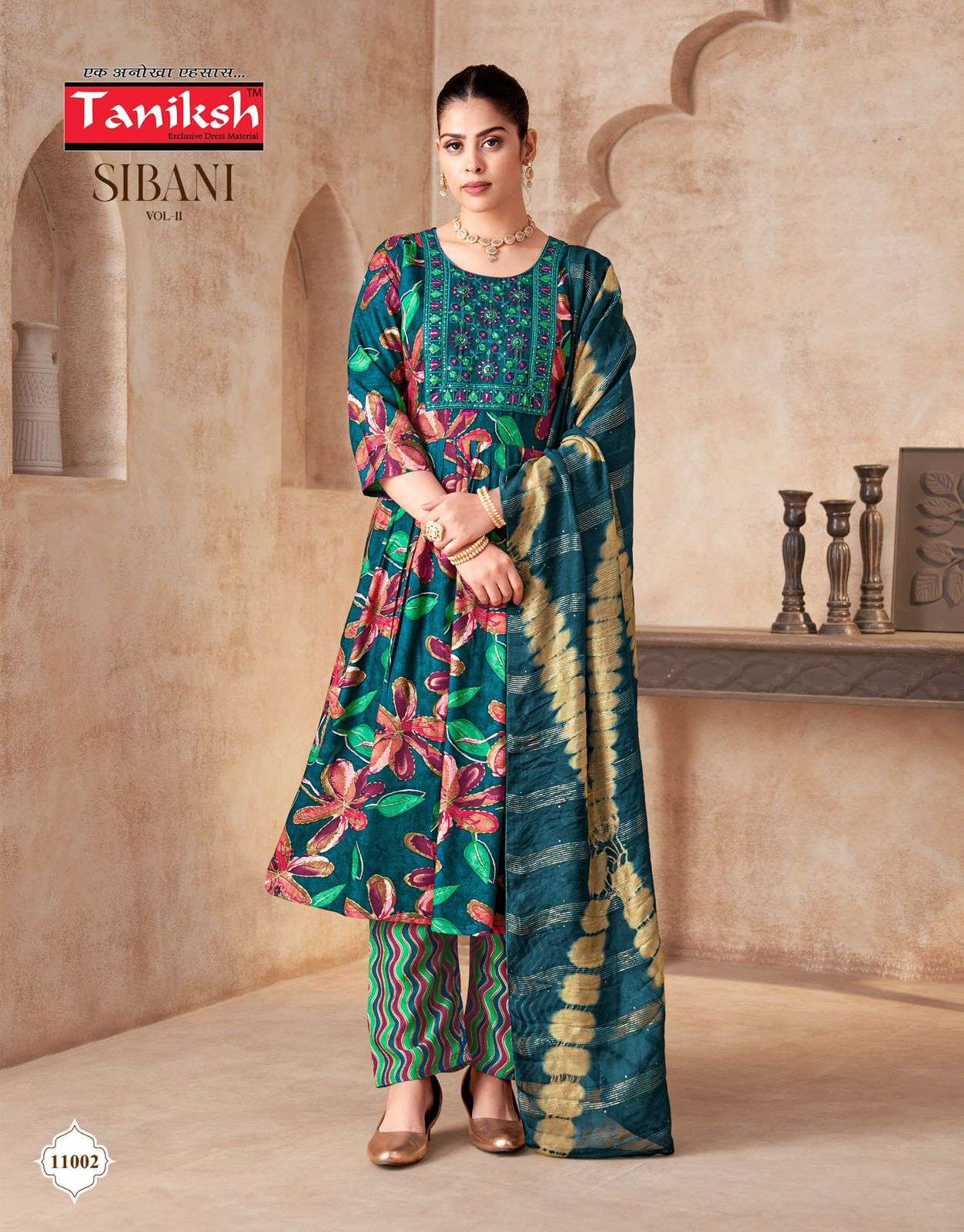 TANIKSH SIBANI VOL-11 Rayon Printed Stitched Anarkali Suit Set - Amrah Wholesale